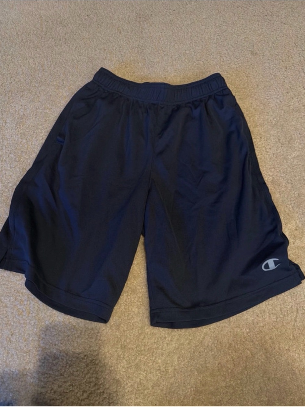 Champion Men's Black Athletic Shorts with Logo